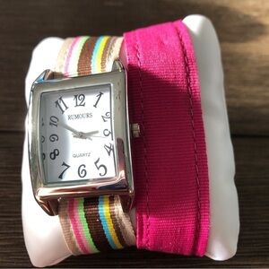 Vintage Ribbon belt watch with 2 bands